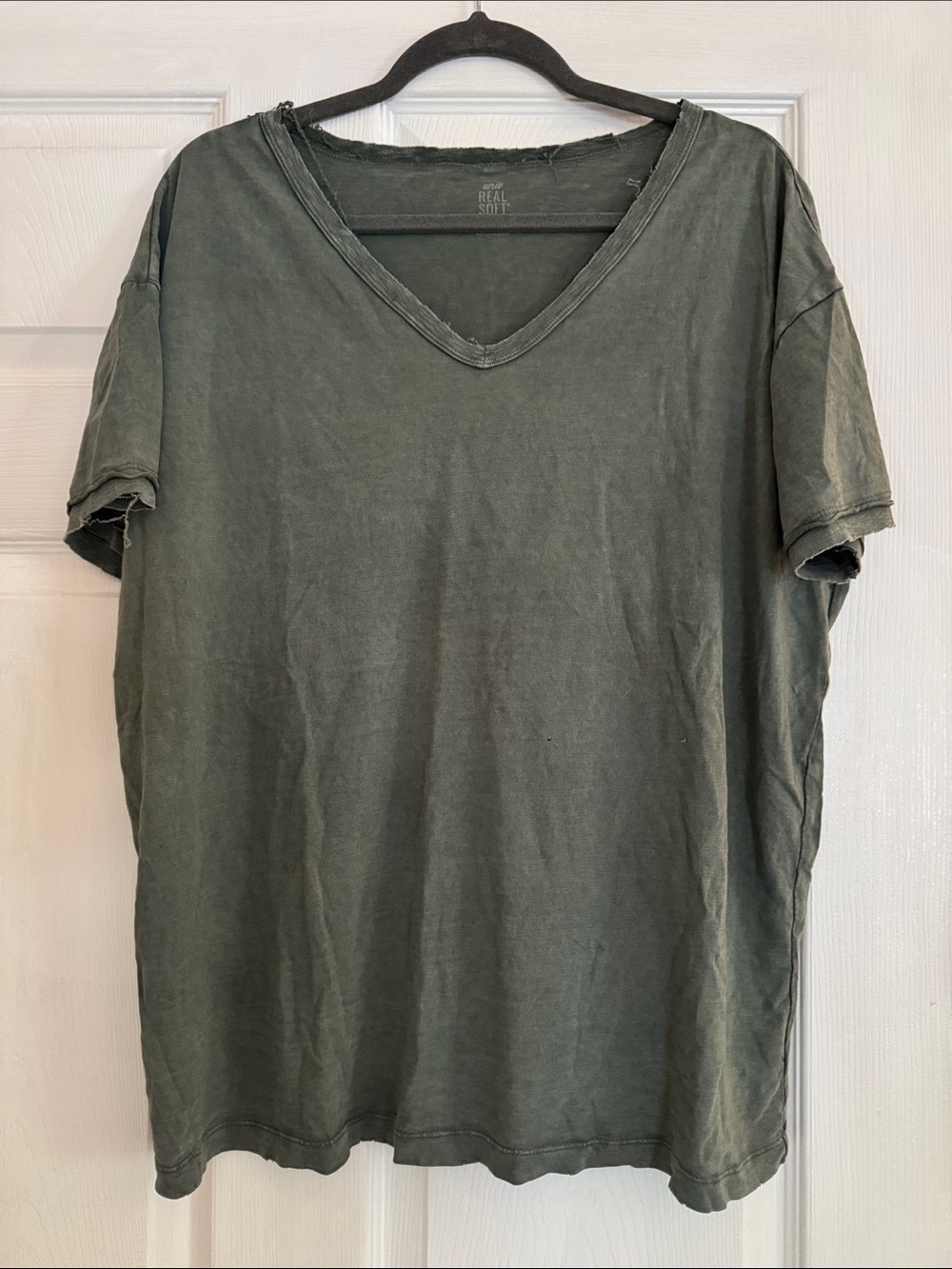 Aerie Real Soft Oversized V Neck Shirt